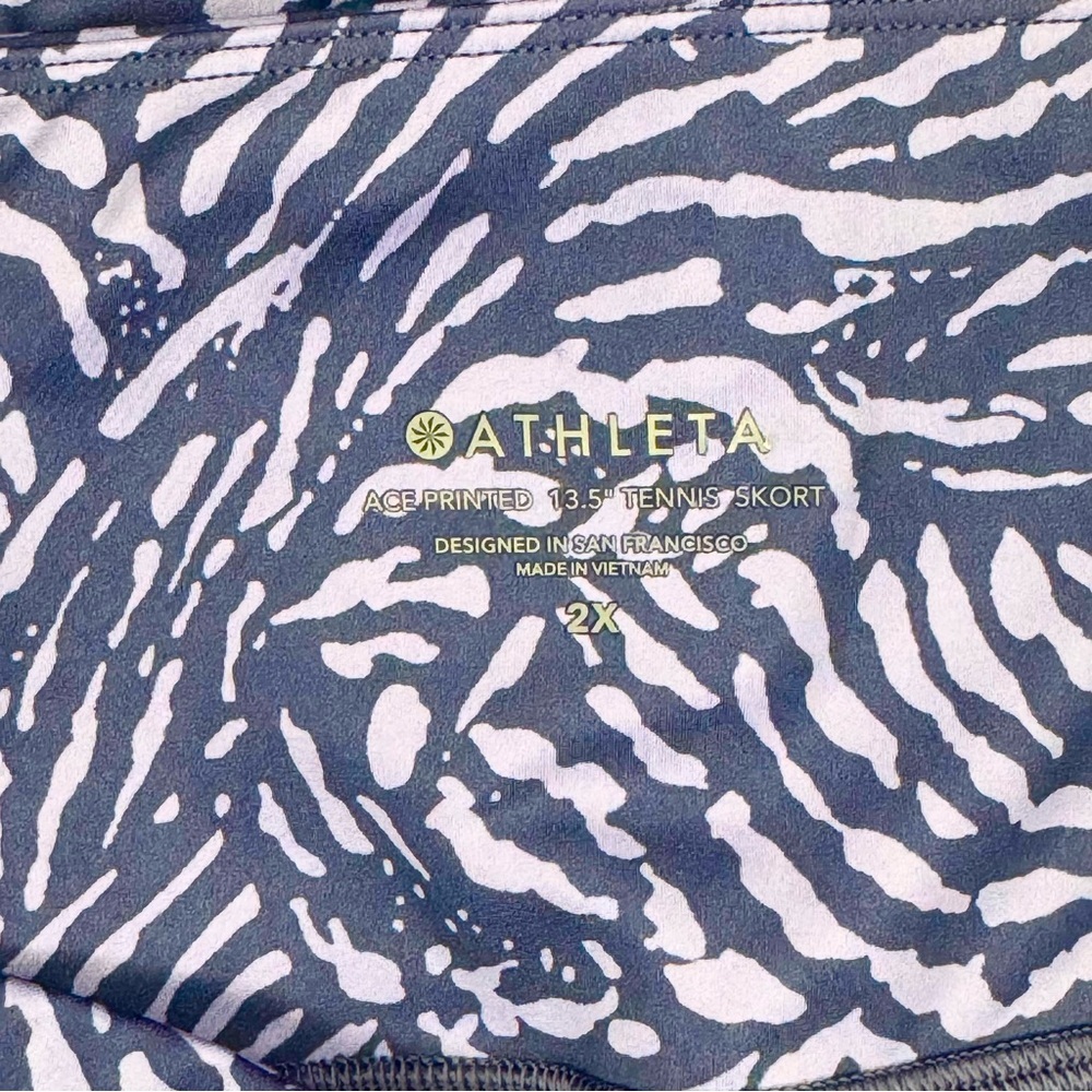 Athleta Ace Printed Tennis Skort in Fiji Medieval Violet Purple Size 2X - Picture 11 of 12